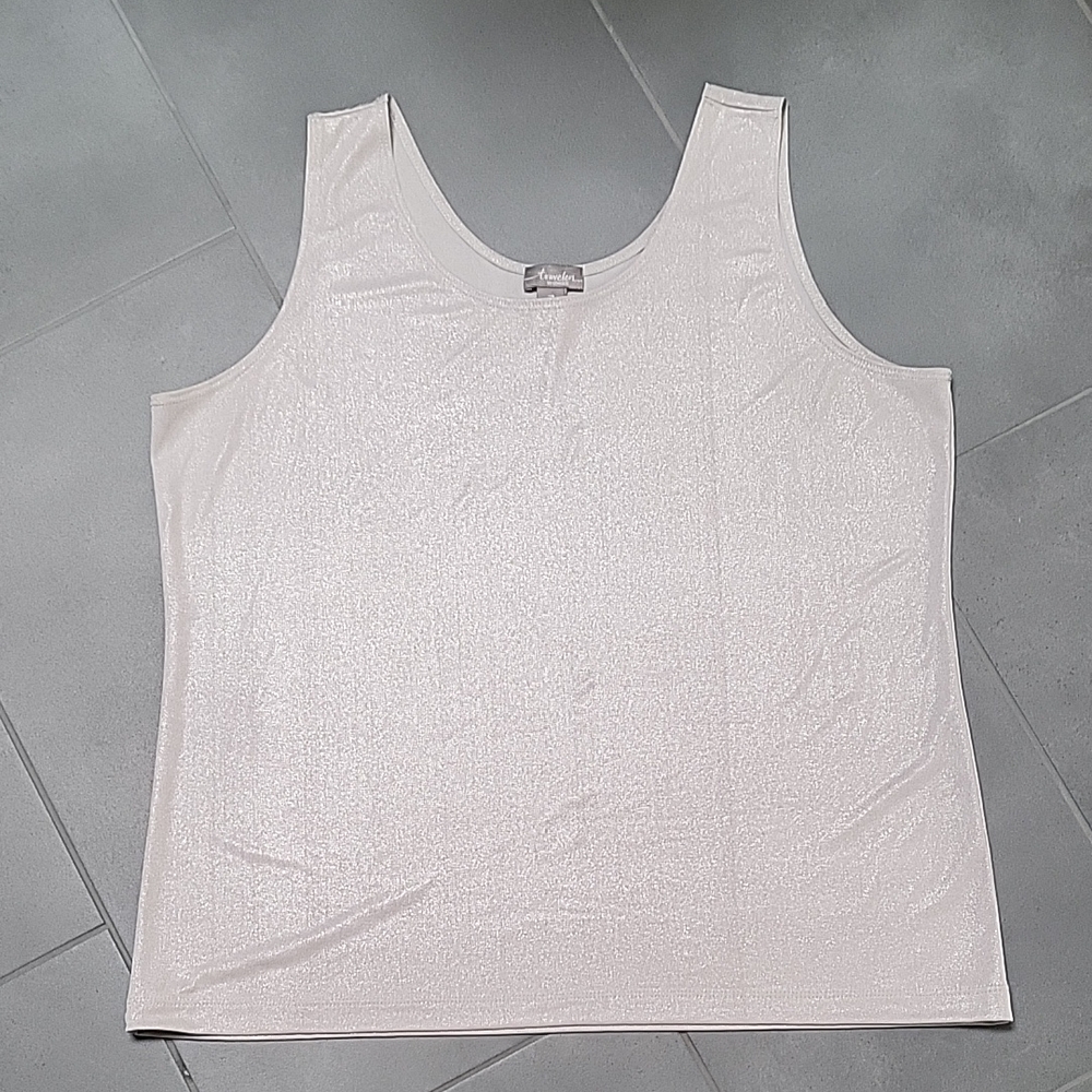 Silver Sleeveless Top